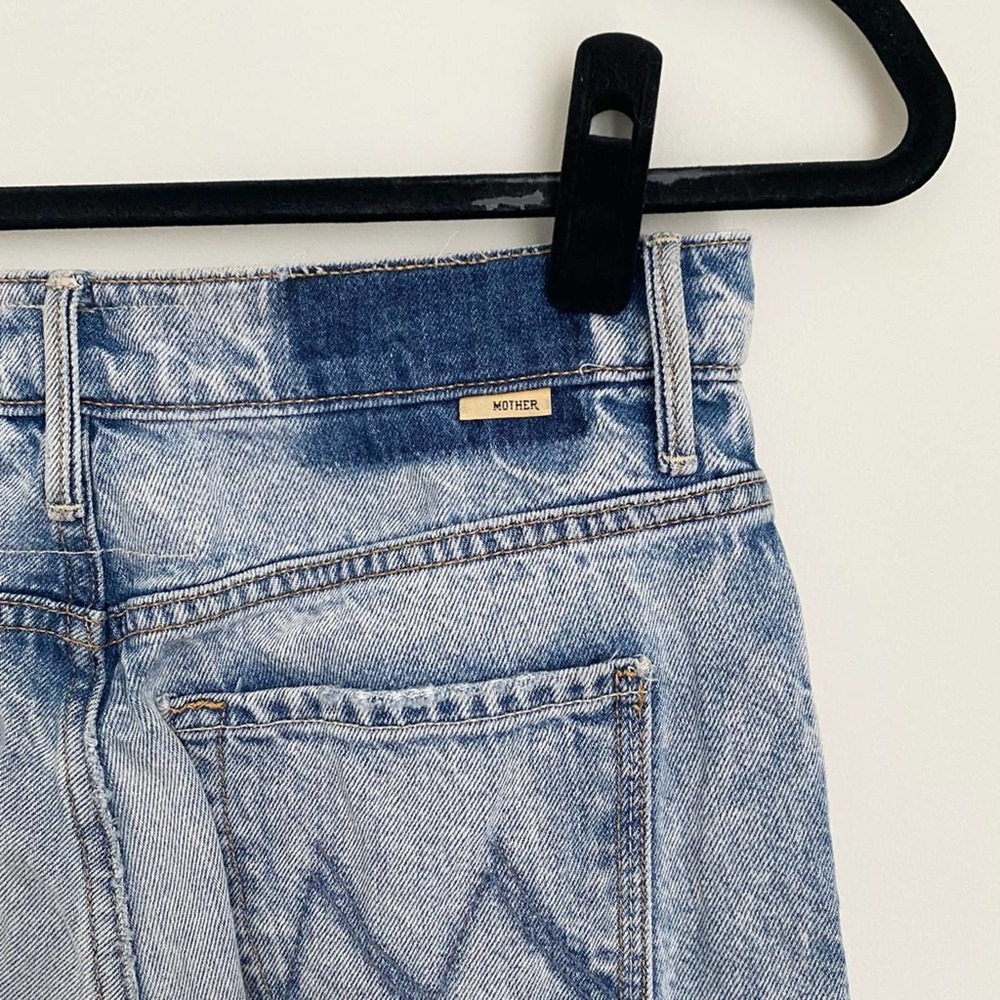 mother superior - the swooner rascal ankle jean high-rise crop acid wash - Picture 7 of 10